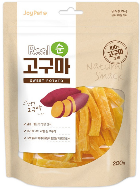 조이펫 리얼 순 고구마 강아지간식 200g, 1개