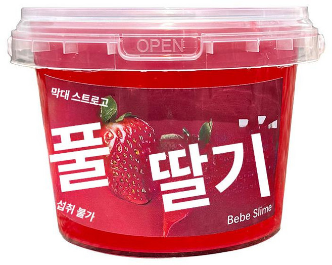 타오바오슬라임 가짜 진흙 장난감, 500ml, 1g, 스트로베리 주스