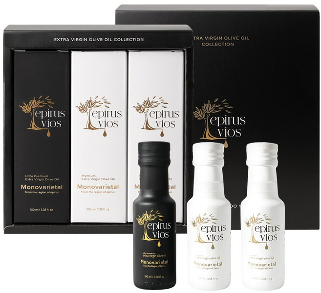에피루스 비오스 프리미엄 엑스트라 버진 그리스 올리브 오일 100ml 세트, 3개