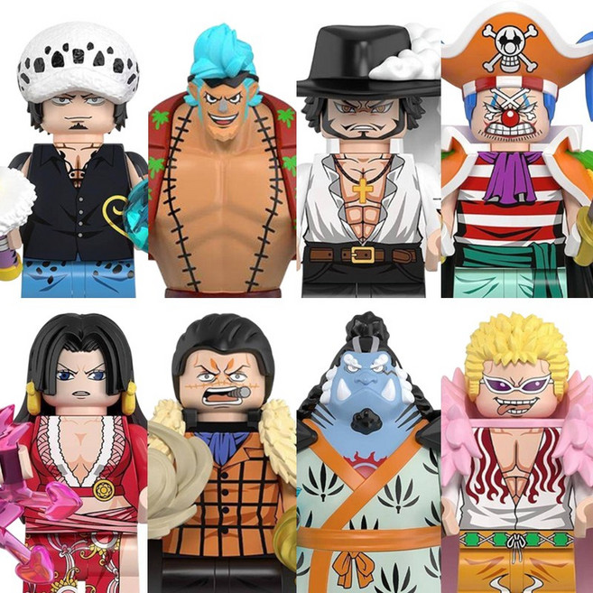 원피스(ONEPIECE) 해적왕 애니메이션 캐릭터 브릭미니피규어 컬렉션 취미/수집/장식/컬렉션용 커스텀 호환 블록피규어 8종 시리즈 VER.06, 1개, OPC-0609. 원피스 8종 세트 VER.06(로켓)