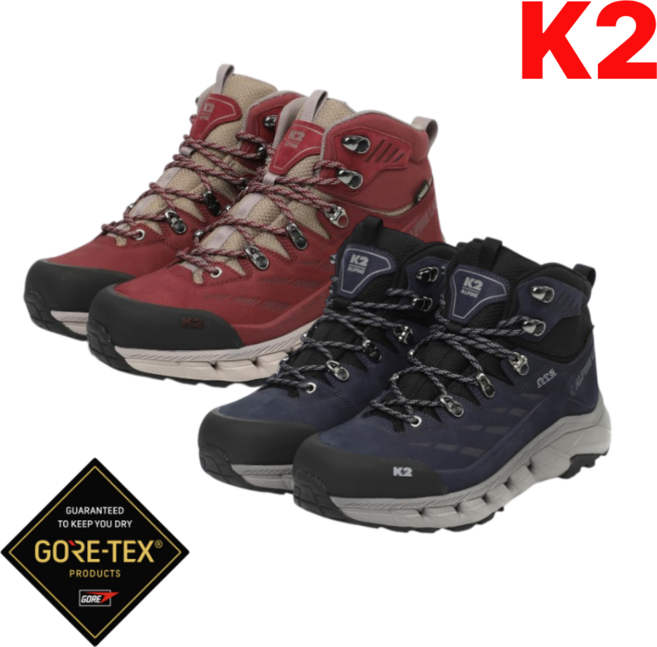 [백화점 제품] K2 남녀공용 고어텍스 등산화 커플 방풍 투습 통기성