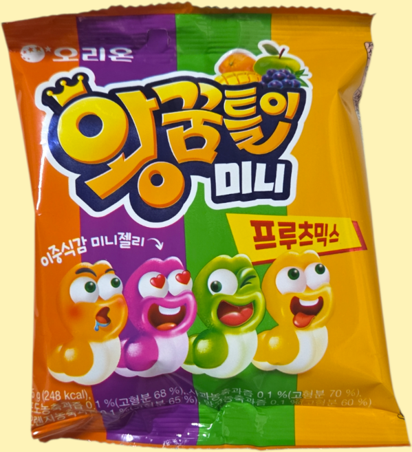 오리온 왕꿈틀이 미니 프루츠믹스 75g x10개, 10개