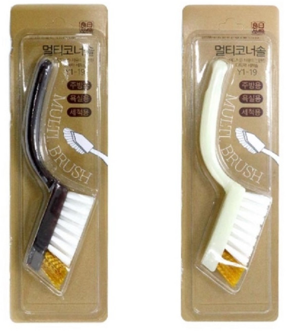 맑은 틈새 코너 손잡이 브러쉬 양품 멀티코너솔, 혼합 색상, 1개