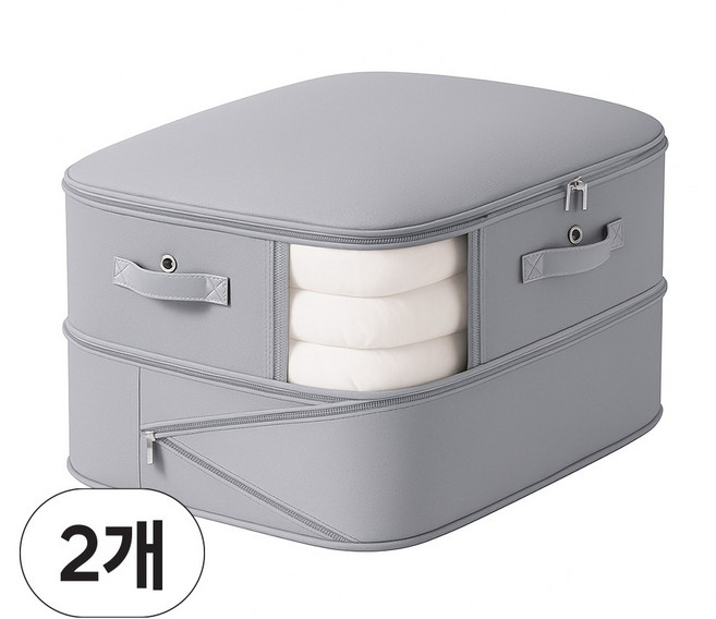 코코로 이불 압축파우치 압축팩 정리함 이불팩 대용량 수납 보관 1+1, 어반그레이, 2개