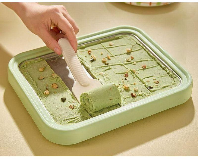 철판아이스크림메이커 아이스크림판 여름 간식제조기 스텐304 아이스크림만들기 어린이 여름방학, 1개, 2. 민트 (316스텐)