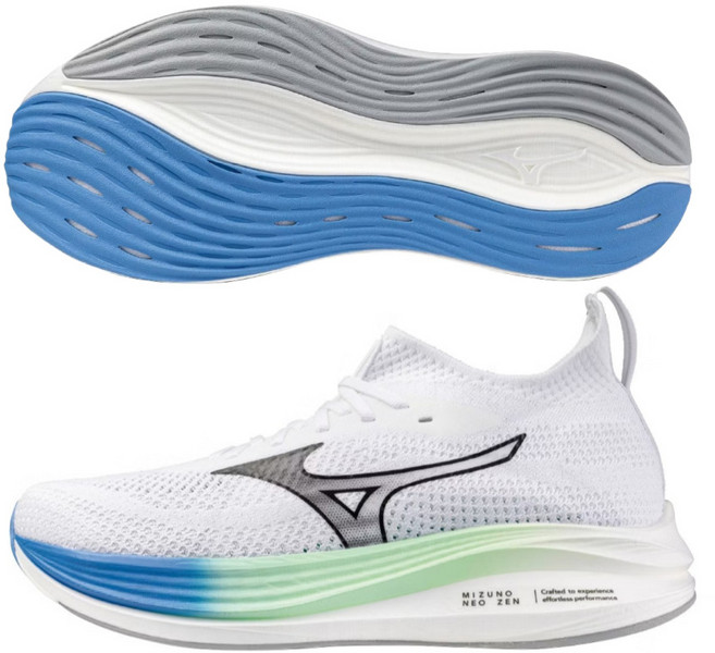 미즈노 네오젠 남성 러닝화 운동화 조깅 화이트 블루 J1GC258601
