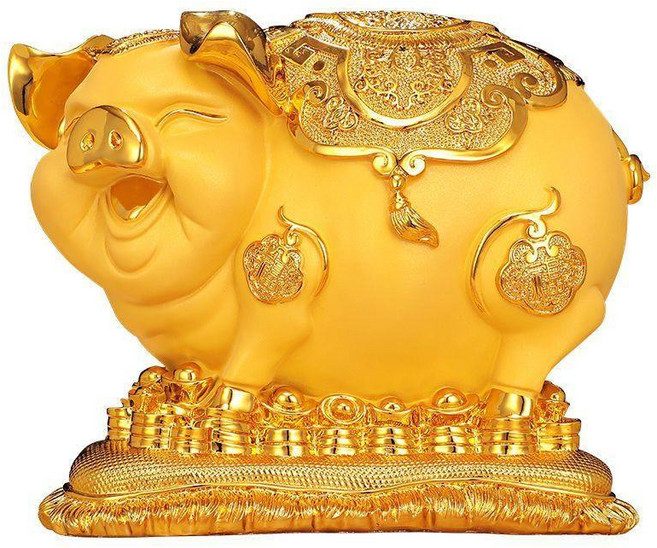 황금 돼지 저금통 개업 집들이 축하 선물, 골드
