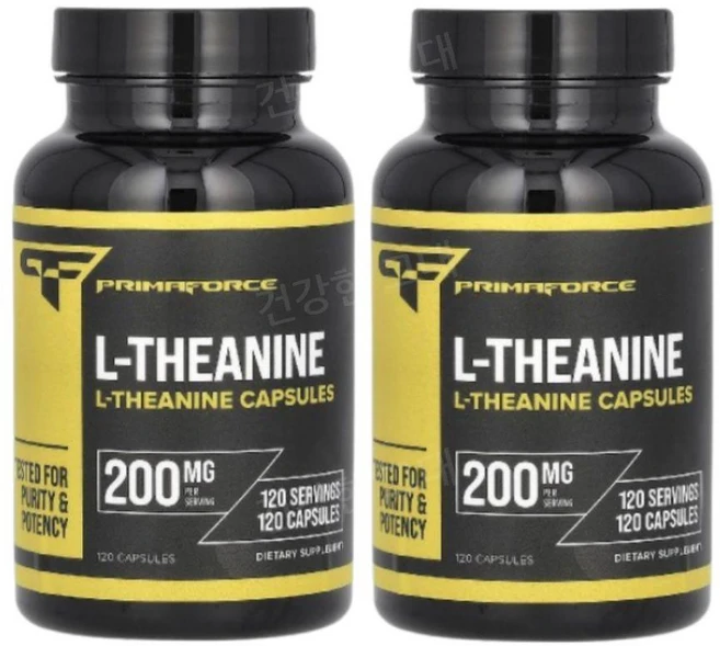 Primaforce L-테아닌 200mg L-Theanine, Primaforce, L-Theanine, 200 mg, 2개, 120정 - 쿠팡