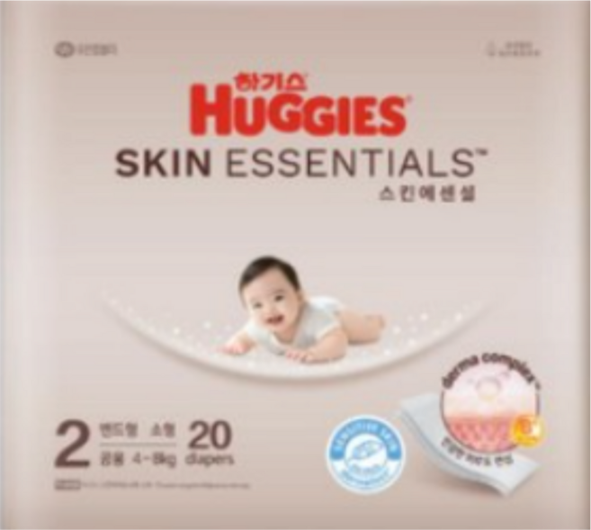 하기스 스킨에센셜 밴드형 기저귀 남여공용, 2단계, 20매