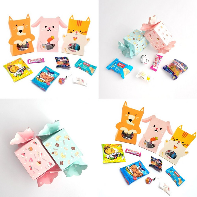 스탠딩동물간식 캔디상자구디백 어린이집 유치원 답례품 모음 간식 선물 교회 학원 선생님 초등학교