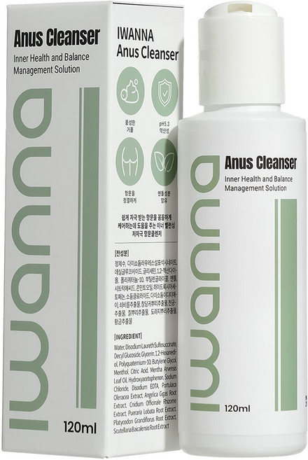 아이워나 아너스 클렌저 항문전용 청결제, 1개, 120ml