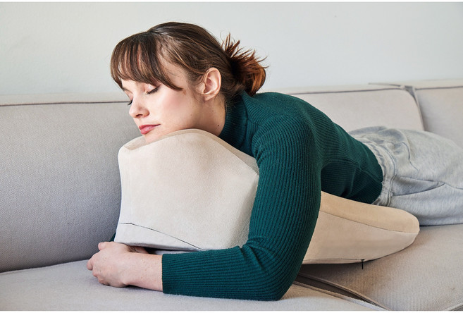 미국 Comfort Space Gograb 고그랩 프론쿠션 인체공학 디자인 메모리폼 베개 Prone cushion, 미드나잇블루, 1개