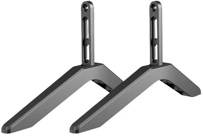 티비스탠드 거치대 범용 테이블 탑 TV 마운트 소니 LG TCL RCA Vizio Hisense LCD LED 스크린 높이 안정적인 다리, 1)black, 1개