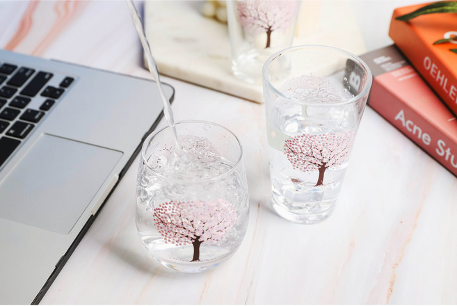 봄날의 벚꽃 처럼 감성 맥주잔 소맥잔 유리잔 2P 세트, 1세트