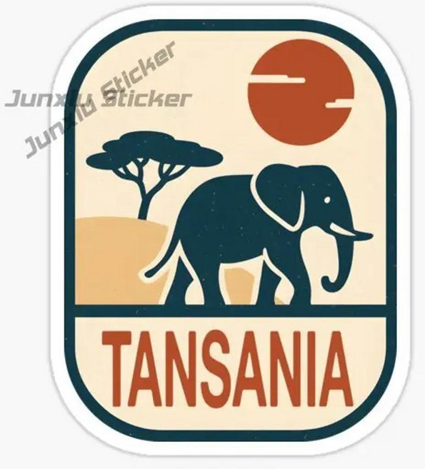탄자니아 잔지바르 국기 국가 상징 비닐 접착 자동차 스티커 풍경 여행 장식 데칼, 1개, 1. TANZANIA ZANZIBAR / C. 2...