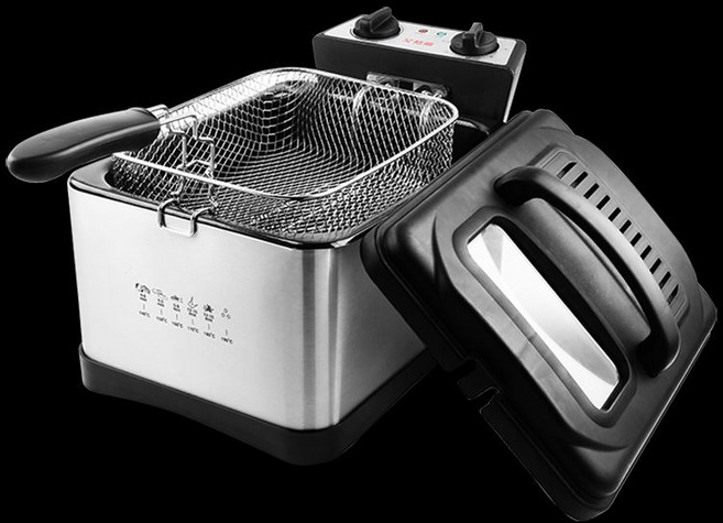 튀김기 전기 가정용 소형 전기튀김기 미니튀김기 핫도그 돈까스, 4.5L(7K120CH1) 타이밍 온도 제어 분리