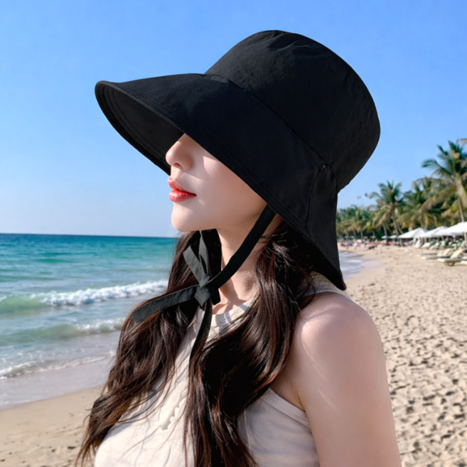 클로멜로 챙넓은 와이드 벙거지 모자 가벼운 여성 버킷햇