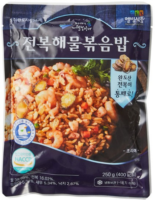 완도 통전복 영양 해물볶음밥 250g 1팩/3팩/6팩/10팩, 250g 3팩