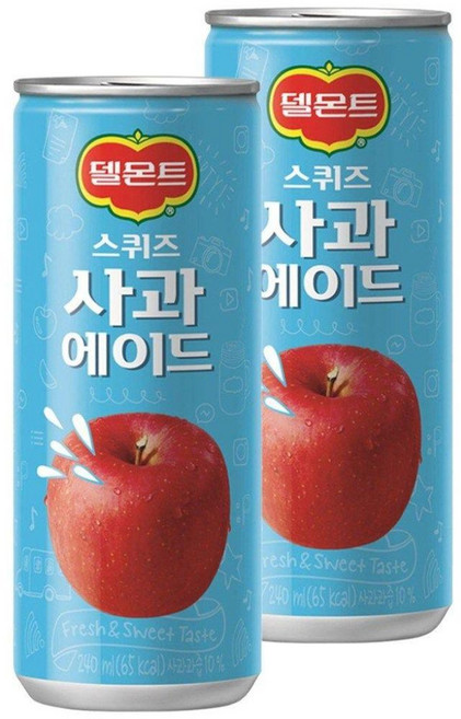 스퀴즈 롯데 사과 240ml x 30캔 1EA, 본상품