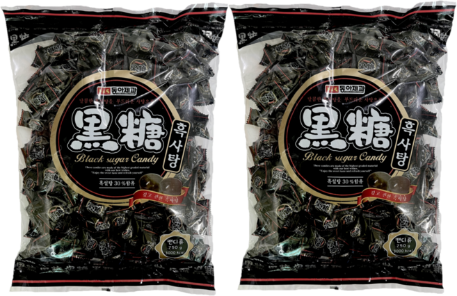 동아제과 흑사탕, 750g, 2개