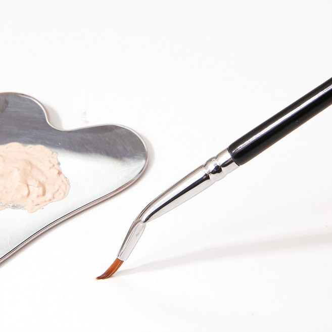 일호장신구 구부러진 초미세 아이라이너 브러쉬 완벽 눈매 라인, 1개, 블랙