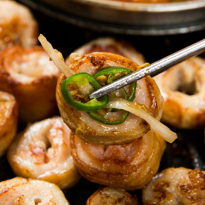 캠핑 홈파티 구이 술안주 막창 돼지 초벌막창 수입산, 1개, 2kg