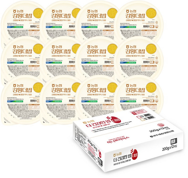 농협 하나로라이스 즉석밥 더 건강한 강황더밥 200g x 12개입, 12개
