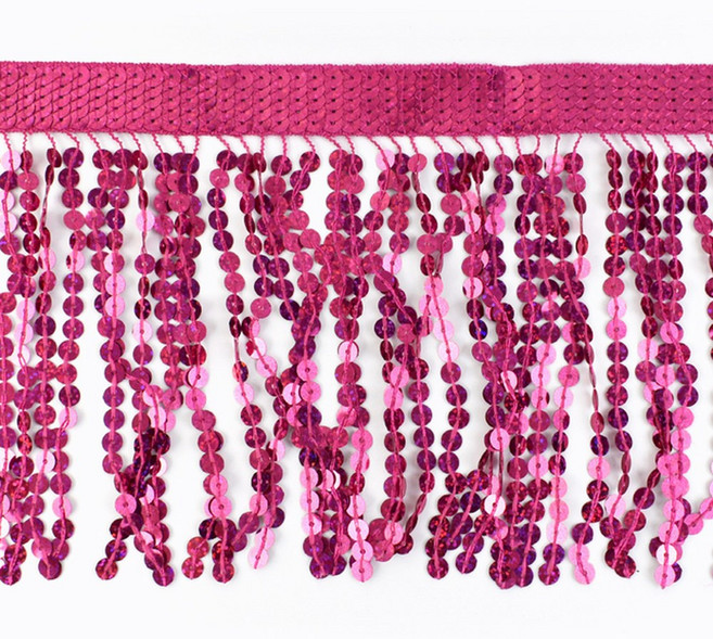 스팽글 프린지 레이스 트림 리본 술 댄스 드레스 프린지 DIY 의류 재봉 액세서리 공예 16cm 1 m 2 4m, 16cm-1Meter, RoseRed, 1개