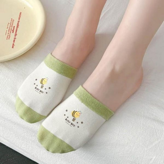 클로버 여자 하프 양말 블로퍼 반만 신는 페이크 삭스 덧신