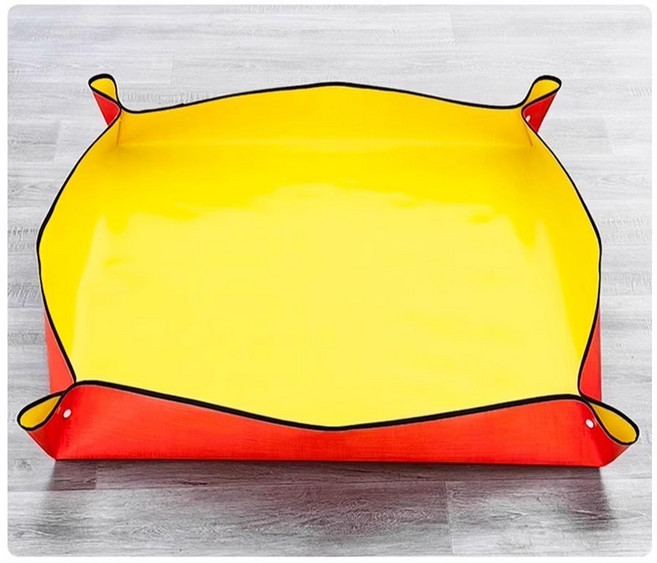 台灣隔日到 F3 兒童玩沙墊 玩水盤 園藝換土墊 防水特厚地墊, 1個, 【黃橘色】100*150公分