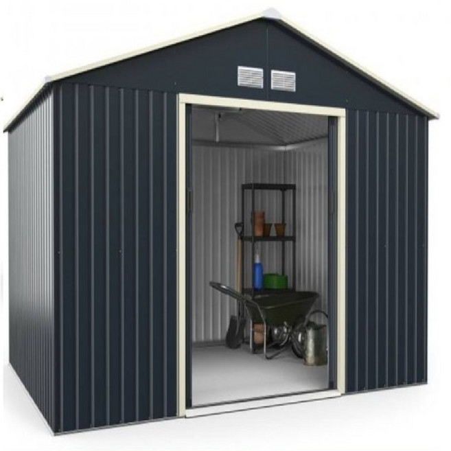 이지하우스 8X12 조립식 창고 농막 공장 직접 공급 야외 도구 방 개인 정원 보관실 필드 창고 농촌 주거 모바일 창고 작은, 8X12 네이비