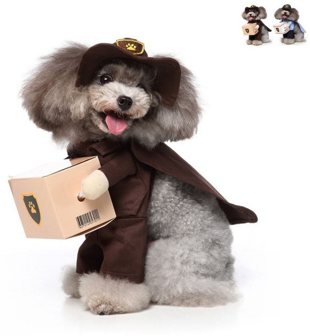 강아지 고양이 택배기사 코스프레 의상 할로윈 의류_ 20267666EA, PF81 짐꾼