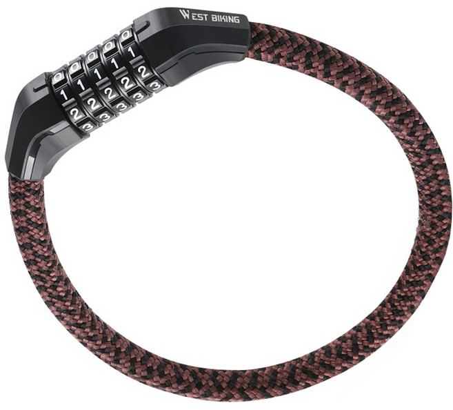 시그니처베이지 자전거 킥보드 자물쇠 번호키 도난방지 YPZ121, 1개, 블랙브라운