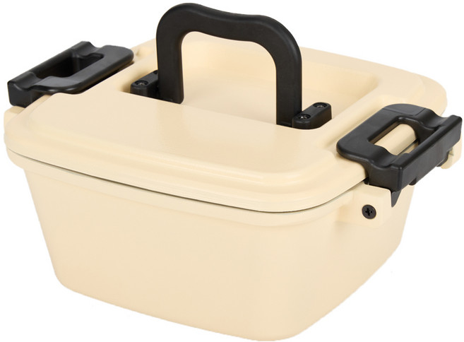 네모락 사각 만능 압력 수비드 찜기 냄비 인덕션 전골 밀폐 저압 밥솥 캠핑 냉장고 보관, 1개, 네모락중, 베이지