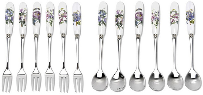 포트메리온 보타닉가든 티스푼 세트, 1세트, 티스푼 6p + 디저트포크 6p