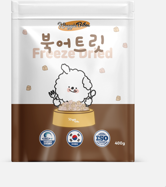 허기바이츠 강아지 동결건조 간식, 1개, 400g, 북어트릿