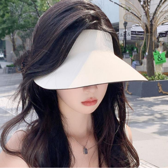 하니모아 여성 심리스 와이드 자외선차단 썬캡 모자