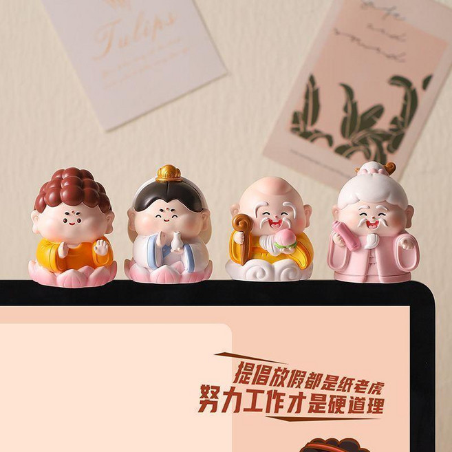 Q版關公小神仙擺件 招財禮物, 平安如意