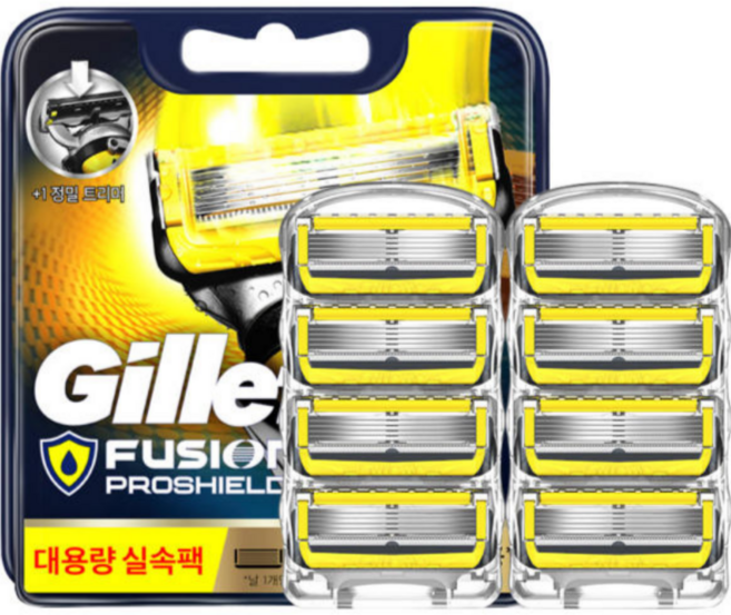 질레트 프로쉴드 옐로우 면도날, 1세트, 16개입