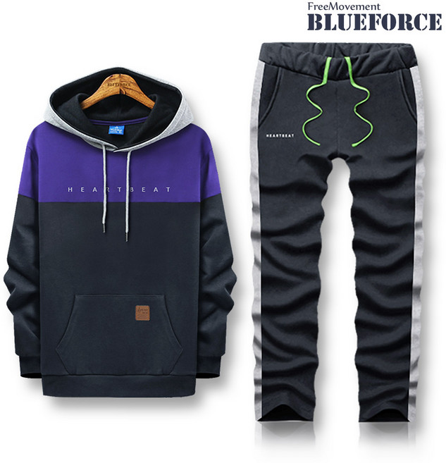 블루포스 남여공용 페어르 후드티 트레이닝 세트 남자 운동복 츄리닝세트