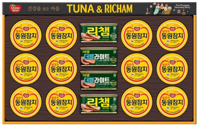 동원 튜나리챔 100C호 세트 + 쇼핑백, 1세트