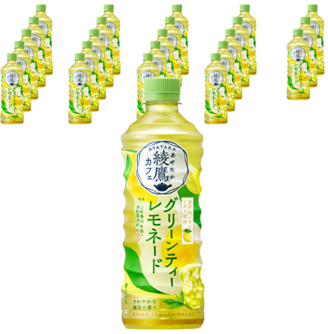 아야타카 카페 그린티 레모네이드, 24개, 525ml