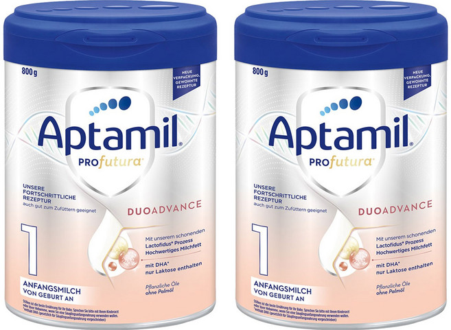 압타밀 프로푸투라 듀오어드밴스 분유 1단계, 2개, 800g