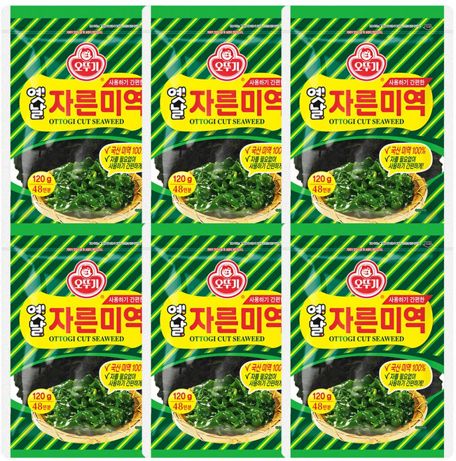 오뚜기 옛날자른미역, 120g, 6개