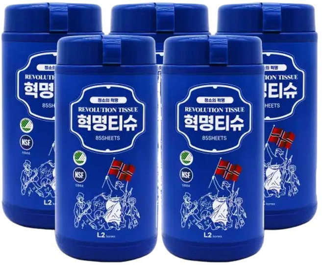 데일리아이디어 레볼루션 혁명티슈 85매 X 5통 I, 5박스