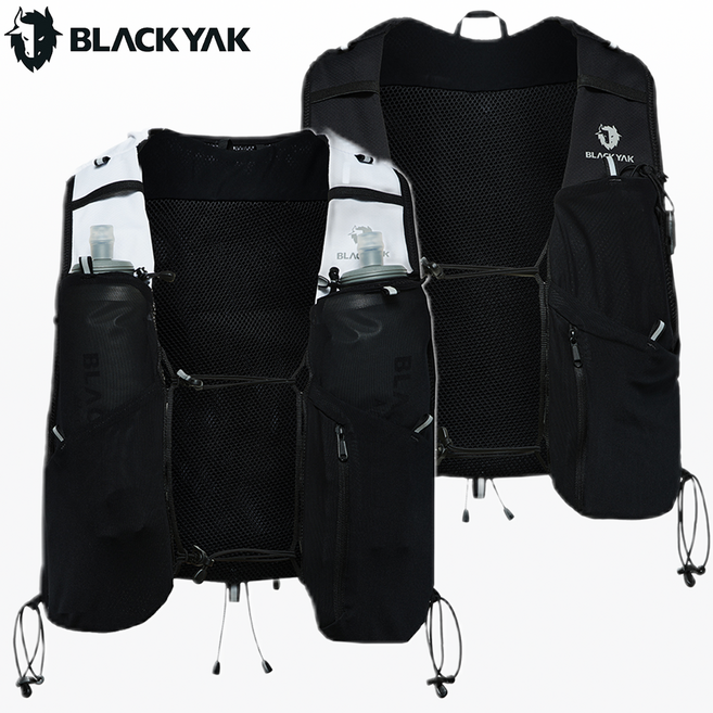 블랙야크 알파인런UL10_M 하이드레션백 트레일 러닝 등산 조끼 가방 2BYKSX4925, BLACK