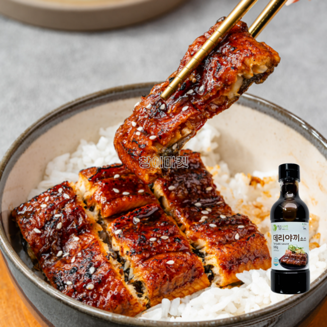 이슬나라 데리야끼소스 500g 장어 덮밥 스테이크 폭립 스테이크 돈부리 두부조림 덮밥 소스, 2.이슬나라 마늘간장소스 500g, 1