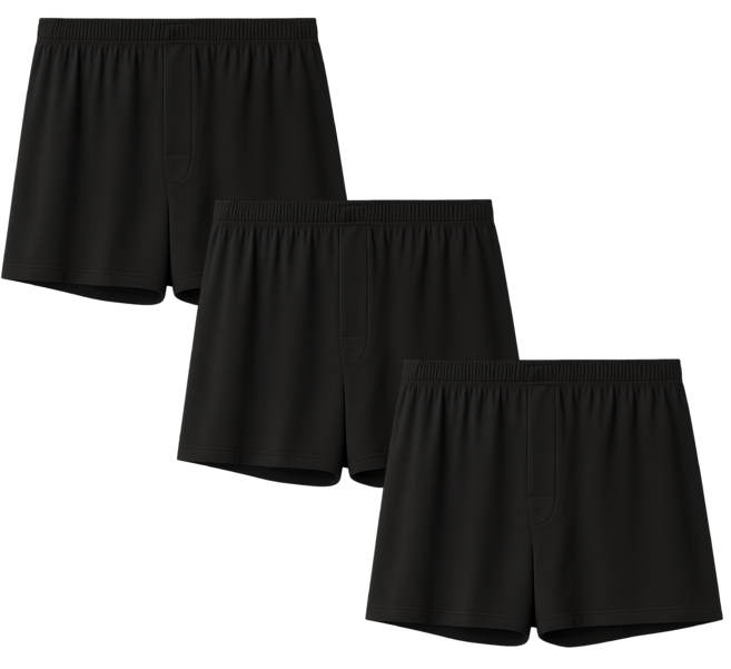 오카나 남성 빅사이즈 무지 순면 스판 트렁크 팬티 3종 세트