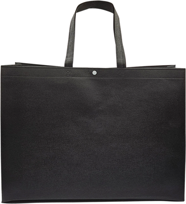 에코로버 모던 장바구니 부직포 쇼핑백 대형, 블랙, 1개