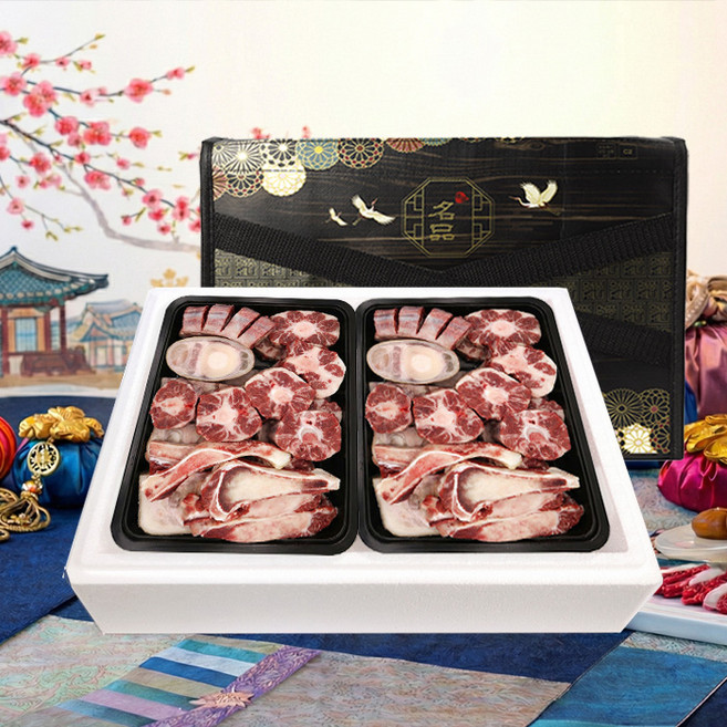 한우 꼬리반골 수술 회복식 소꼬리 명품 4kg 선물세트, 2kg, 1